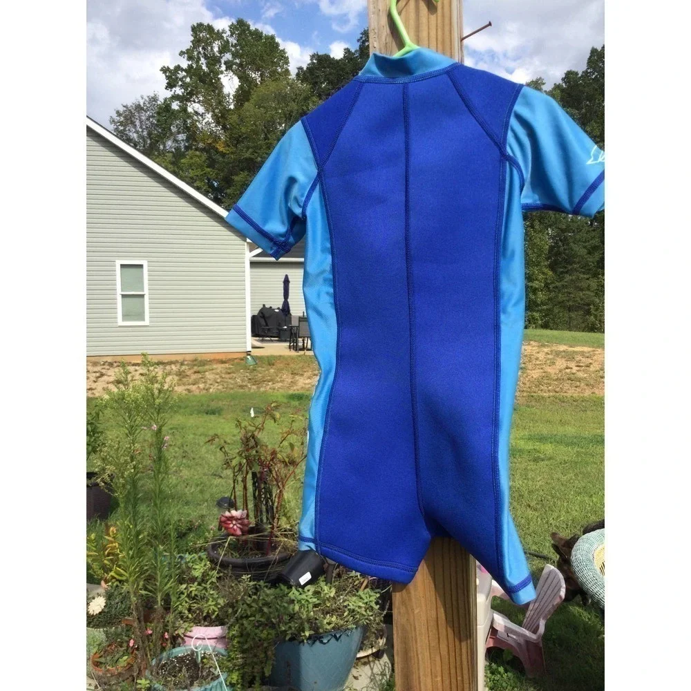 Cressi swim kids‎ wetsuit blue M Italy Italian wet suit swim snorkeling diving